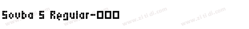 Sovba 5 Regular字体转换